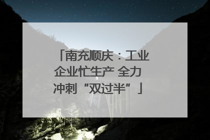 南充顺庆：工业企业忙生产 全力冲刺“双过半”