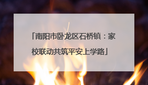 南阳市卧龙区石桥镇：家校联动共筑平安上学路