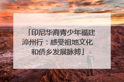 印尼华裔青少年福建漳州行：感受祖地文化和侨乡发展脉搏