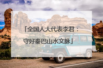全国人大代表李君：守好秦巴山水文脉