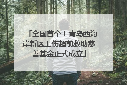 全国首个！青岛西海岸新区工伤超前救助慈善基金正式成立