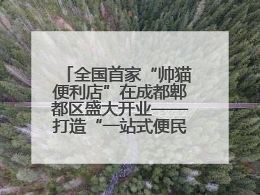 全国首家“帅猫便利店”在成都郫都区盛大开业——打造“一站式便民服务”新标杆