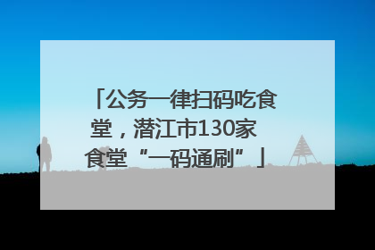 公务一律扫码吃食堂，潜江市130家食堂“一码通刷”