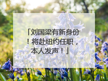 刘国梁有新身份！将赴纽约任职，本人发声！