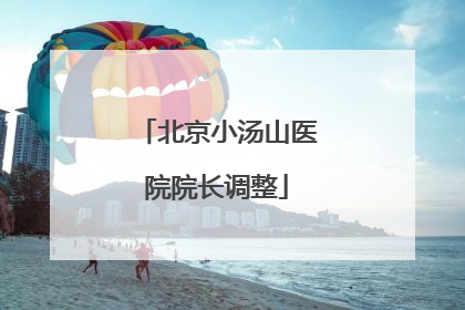 北京小汤山医院院长调整