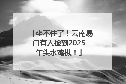 坐不住了！云南易门有人捡到2025年头水鸡枞！