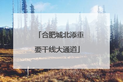 合肥城北添重要干线大通道
