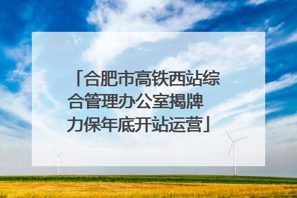 合肥市高铁西站综合管理办公室揭牌 力保年底开站运营