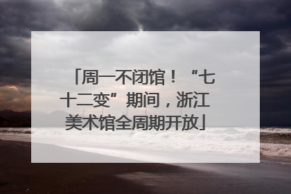 周一不闭馆！“七十二变”期间，浙江美术馆全周期开放