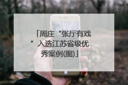 周庄“张厅有戏”入选江苏省级优秀案例(图)