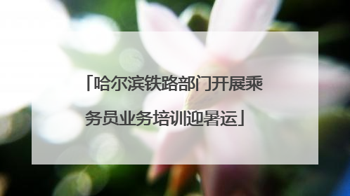 哈尔滨铁路部门开展乘务员业务培训迎暑运