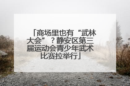 商场里也有“武林大会”？静安区第三届运动会青少年武术比赛拉举行