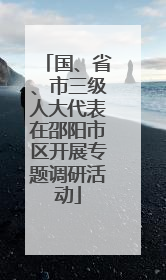 国、省、市三级人大代表在邵阳市区开展专题调研活动