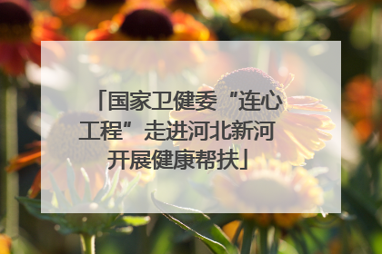 国家卫健委“连心工程”走进河北新河开展健康帮扶
