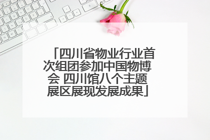 四川省物业行业首次组团参加中国物博会 四川馆八个主题展区展现发展成果