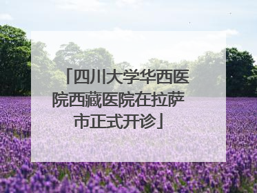 四川大学华西医院西藏医院在拉萨市正式开诊
