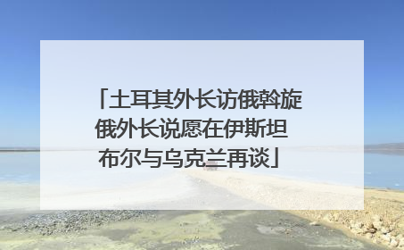 土耳其外长访俄斡旋 俄外长说愿在伊斯坦布尔与乌克兰再谈