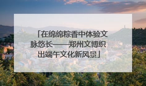 在绵绵粽香中体验文脉悠长——郑州文博织出端午文化新风景