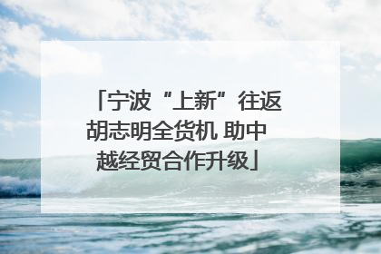 宁波“上新”往返胡志明全货机 助中越经贸合作升级
