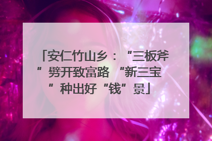 安仁竹山乡：“三板斧”劈开致富路 “新三宝”种出好“钱”景