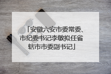 安徽六安市委常委、市纪委书记李敏拟任省辖市市委副书记