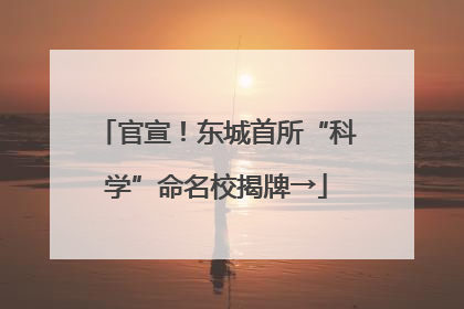官宣！东城首所“科学”命名校揭牌→
