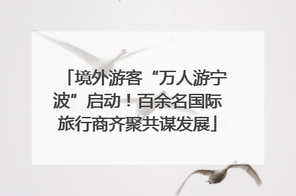 境外游客“万人游宁波”启动！百余名国际旅行商齐聚共谋发展