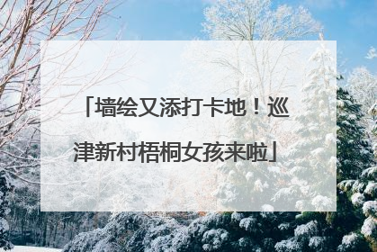 墙绘又添打卡地！巡津新村梧桐女孩来啦