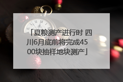 夏粮测产进行时 四川6月底前将完成4500块抽样地块测产