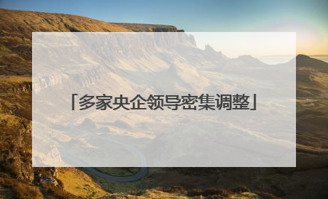 多家央企领导密集调整