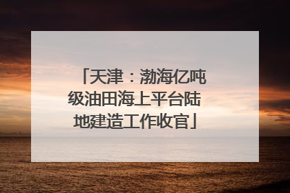 天津：渤海亿吨级油田海上平台陆地建造工作收官