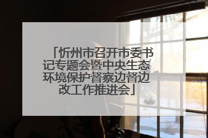 忻州市召开市委书记专题会暨中央生态环境保护督察边督边改工作推进会