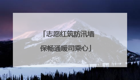 志愿红筑防汛墙 保畅通暖司乘心