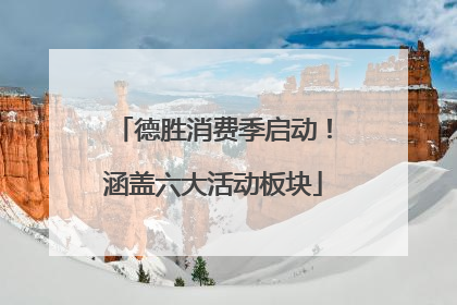 德胜消费季启动！涵盖六大活动板块