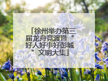 徐州举办第三届龙舟竞渡暨“好人好事好彭城”文明大集