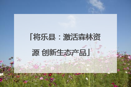 将乐县：激活森林资源 创新生态产品