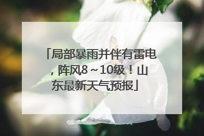 局部暴雨并伴有雷电，阵风8～10级！山东最新天气预报