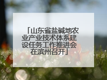 山东省盐碱地农业产业技术体系建设任务工作推进会在滨州召开