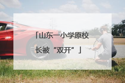 山东一小学原校长被“双开”