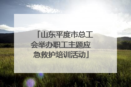 山东平度市总工会举办职工主题应急救护培训活动