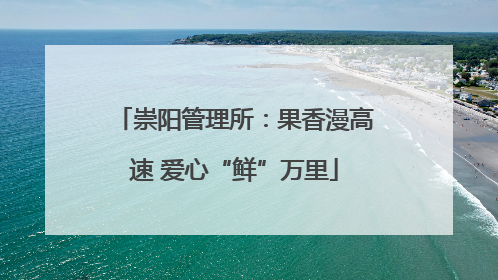崇阳管理所：果香漫高速 爱心“鲜”万里