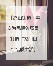 嵩山街道：丰富为民服务场景 打造“家门口”品质生活