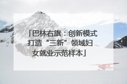 巴林右旗：创新模式 打造“三新”领域妇女就业示范样本