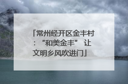 常州经开区金丰村：“和美金丰” 让文明乡风吹进门