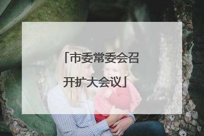 市委常委会召开扩大会议