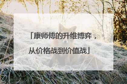 康师傅的升维博弈，从价格战到价值战