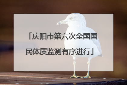 庆阳市第六次全国国民体质监测有序进行