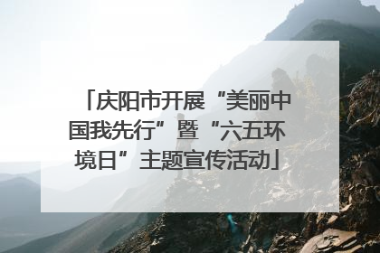 庆阳市开展“美丽中国我先行”暨“六五环境日”主题宣传活动