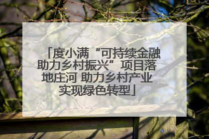 度小满“可持续金融助力乡村振兴”项目落地庄河 助力乡村产业实现绿色转型