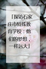 探访石家庄市特殊教育学校：他们的梦想，一样远大
